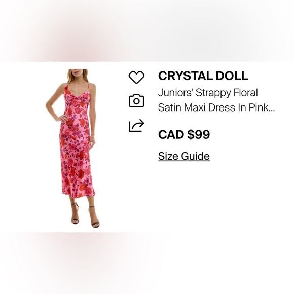 Crystal Sky Floral Pink Maxi Dress size small - Picture 7 of 11